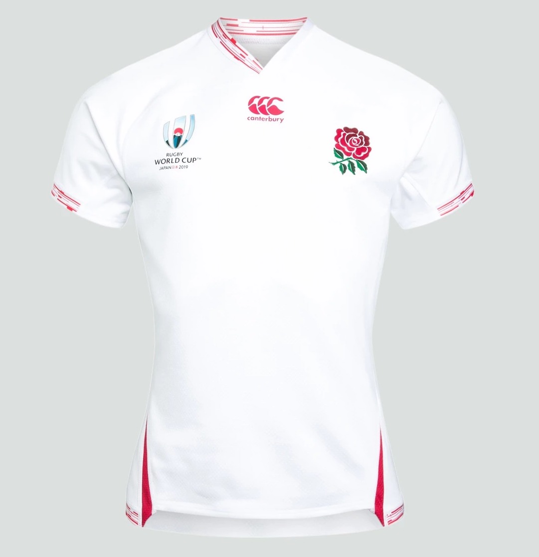England Rugby Canterbury Men's Home RWC 2019 Classic Shirt White New 